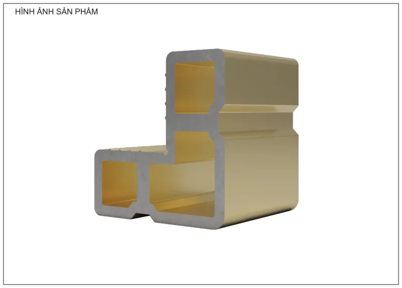 Mặt cắt nhôm ke cửa sổ dành cho nhôm Xingfa hệ 55 – Profile C1697 — hình 2/2