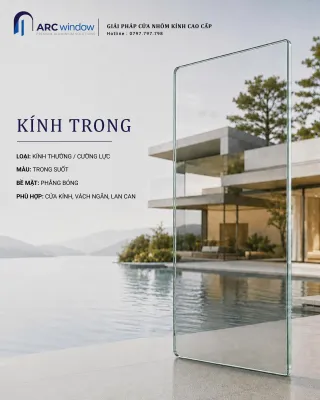 Kính trắng trong cho cửa nhôm và vách kính