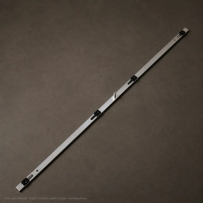 Bộ phụ kiện KinLong cửa đi lùa 2 cánh Xingfa hệ 55 dùng ray inox — hình 4/6