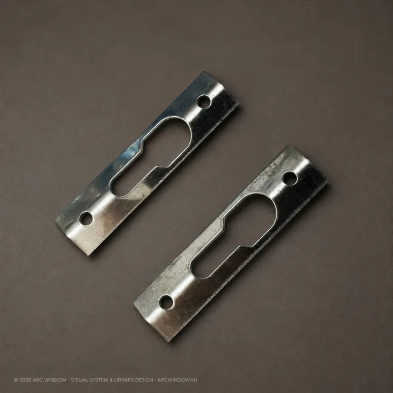 Bộ phụ kiện KinLong cửa đi lùa 2 cánh Xingfa hệ 55 dùng ray inox — hình 5/7