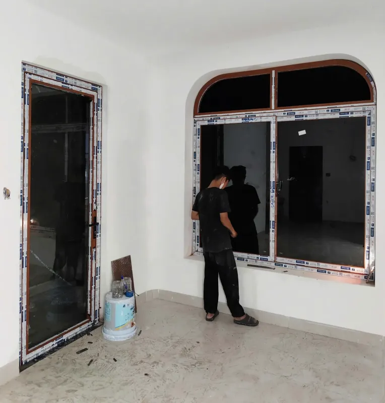 Cửa sổ nhôm uốn vòm Đà Nẵng – mở quay, mở hất và fix vòm — hình 2/4